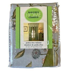 Waverly Window Valance Nassau Vine Mist Peek a Boo 54" W x 16" L Cottagecore NEW